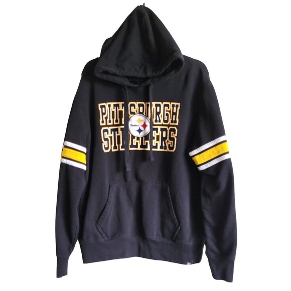 '47 Brand Pittsburgh Steelers Retro Logo Hoodie Hooded Sweatshirt Men's XL - Picture 1 of 6